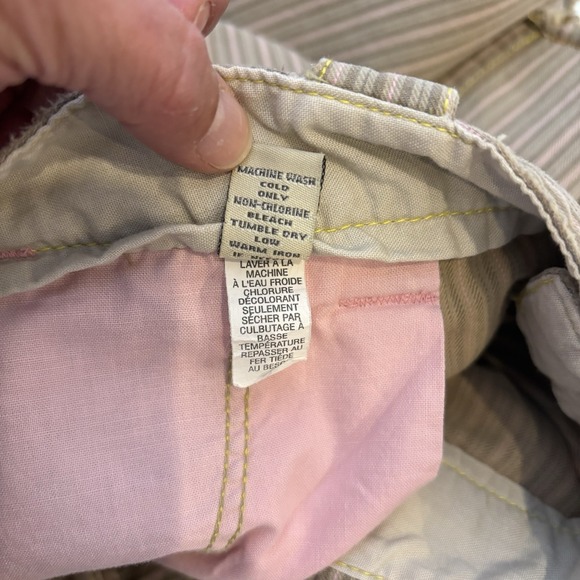 Y2k VTG American Eagle Pastel Striped Denim Pencil Skirt 4 Retro Preppy Twee - Picture 10 of 10